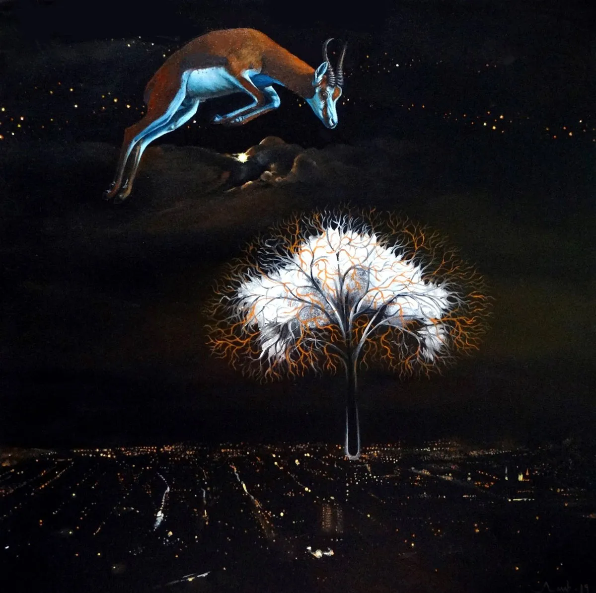 Cosmic Deer VI - Anup Kumar Chand - Gallery Dotwalk